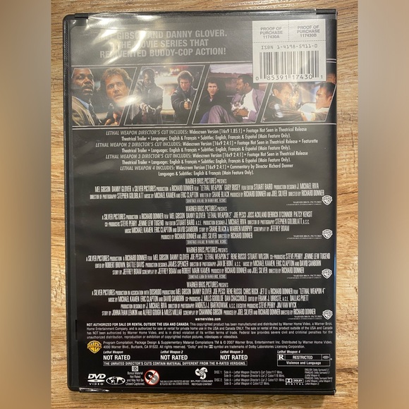 All 4 Lethal Weapon Lot DVDs - Picture 2 of 3